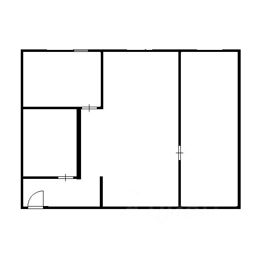 Планировка этой квартиры по данным Циан