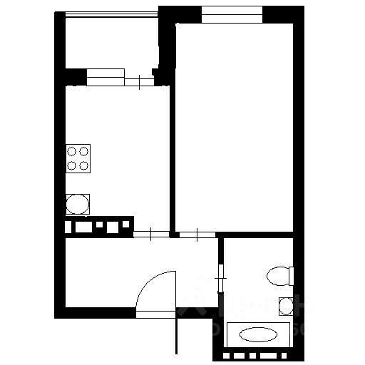Планировка этой квартиры по данным Циан