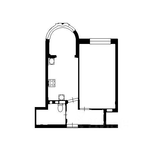 Планировка этой квартиры по данным Циан