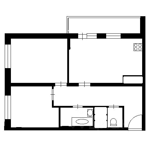 Планировка этой квартиры по данным Циан