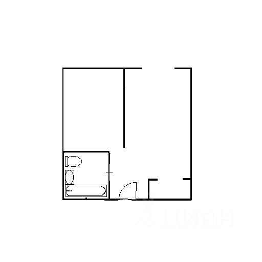 Планировка этой квартиры по данным Циан