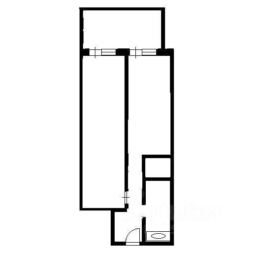 Планировка этой квартиры по данным Циан