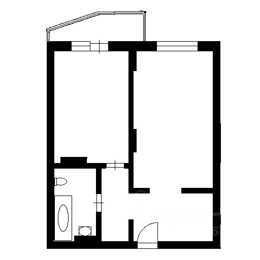 Планировка этой квартиры по данным Циан