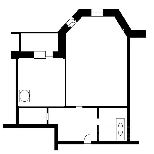 Планировка этой квартиры по данным Циан