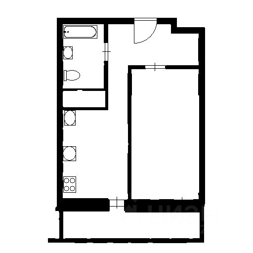 Планировка этой квартиры по данным Циан