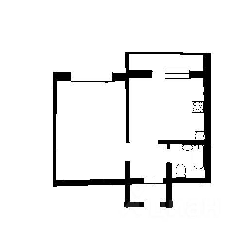 Планировка этой квартиры по данным Циан