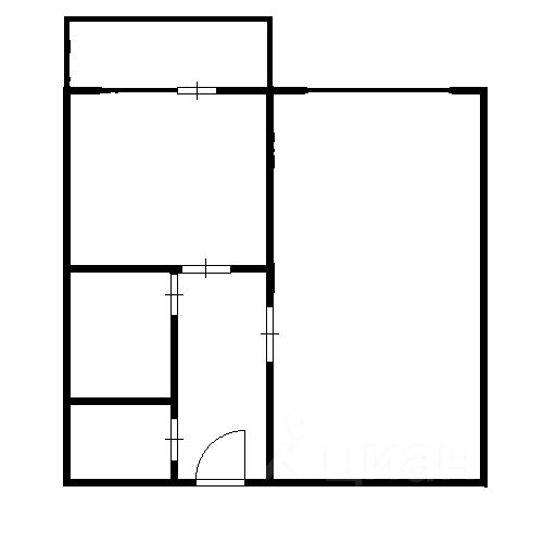 Планировка этой квартиры по данным Циан