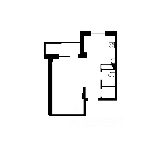 Планировка этой квартиры по данным Циан