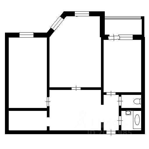 Планировка этой квартиры по данным Циан