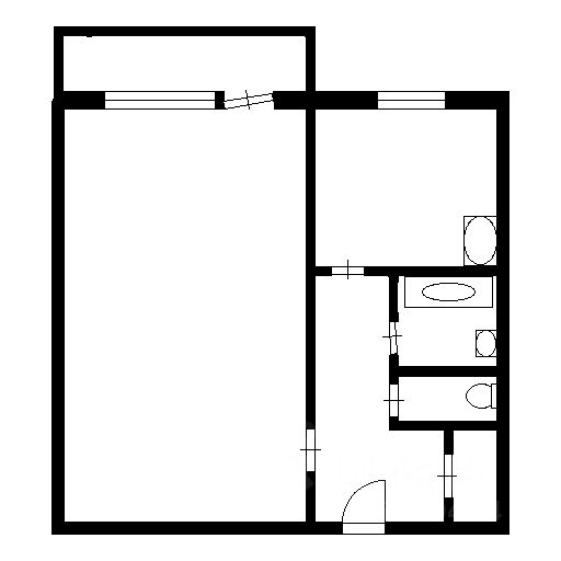 Планировка этой квартиры по данным Циан