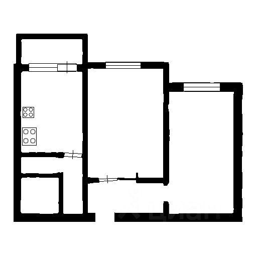 Планировка этой квартиры по данным Циан