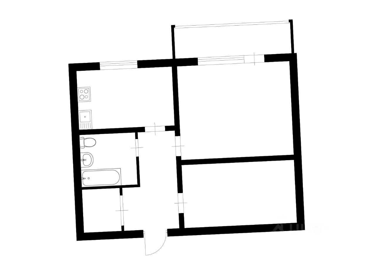 Планировка этой квартиры по данным Циан