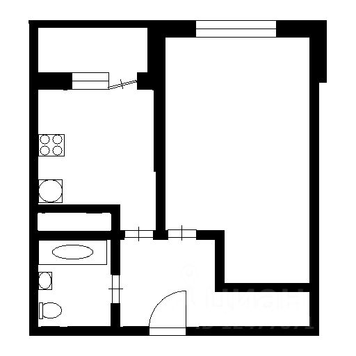 Планировка этой квартиры по данным Циан