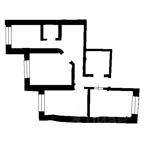 Планировка этой квартиры по данным Циан
