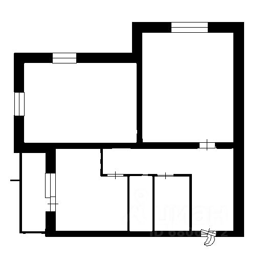 Планировка этой квартиры по данным Циан