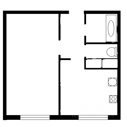 Планировка этой квартиры по данным Циан