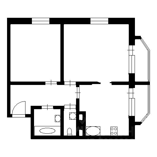 Планировка этой квартиры по данным Циан