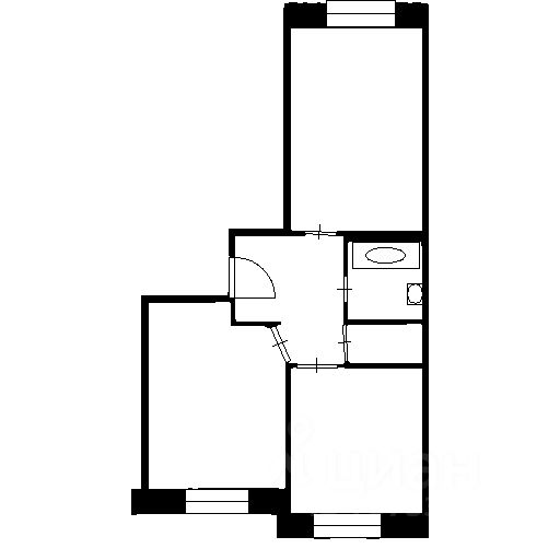 Планировка этой квартиры по данным Циан