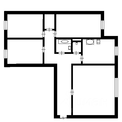 Планировка этой квартиры по данным Циан