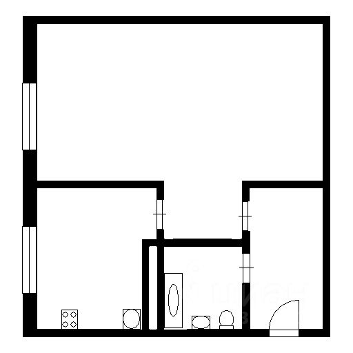 Планировка этой квартиры по данным Циан