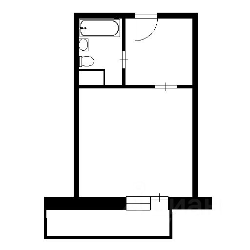 Планировка этой квартиры по данным Циан