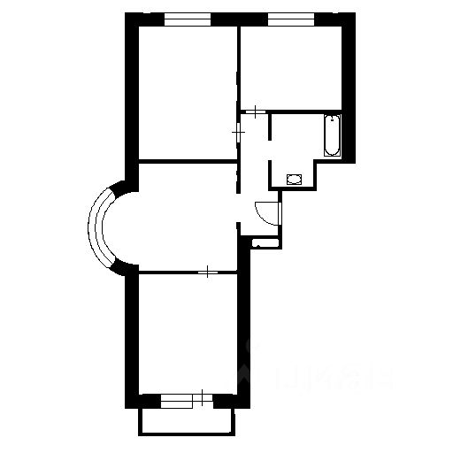 Планировка этой квартиры по данным Циан
