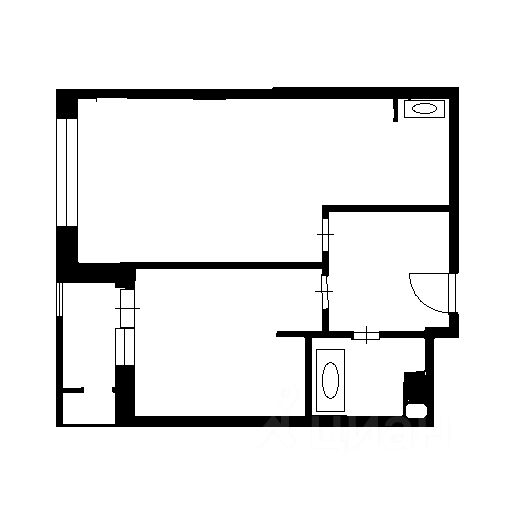 Планировка этой квартиры по данным Циан