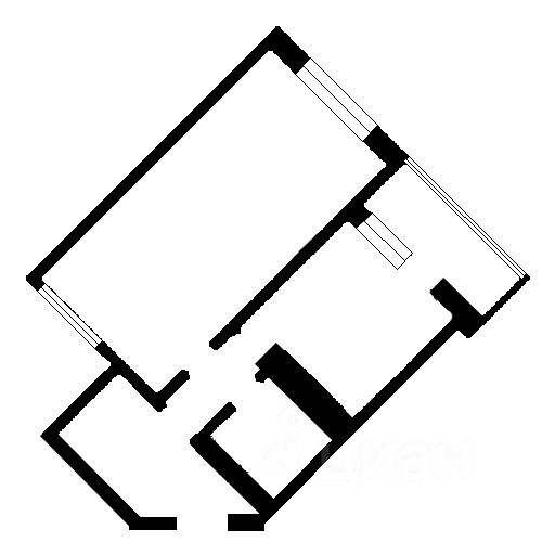 Планировка этой квартиры по данным Циан