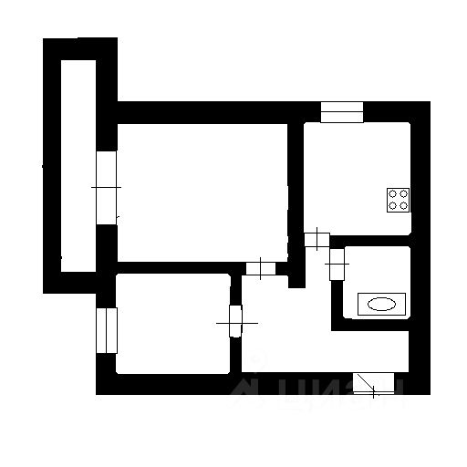 Планировка этой квартиры по данным Циан
