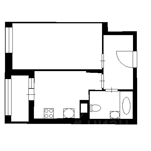 Планировка этой квартиры по данным Циан