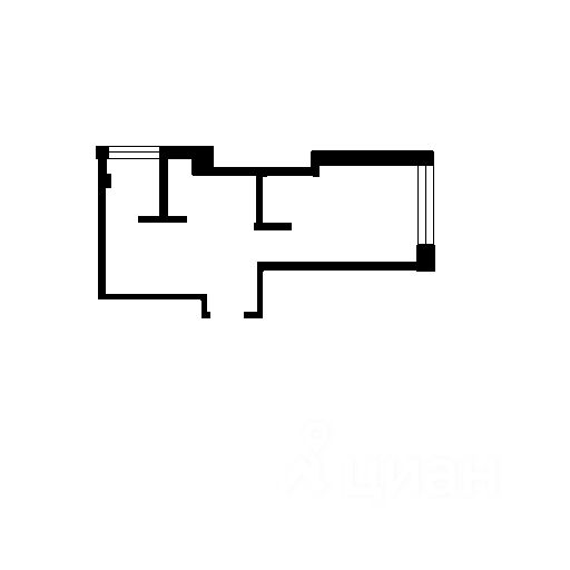 Планировка этой квартиры по данным Циан