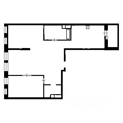 Планировка этой квартиры по данным Циан