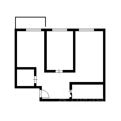 Планировка этой квартиры по данным Циан