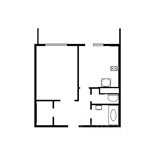 Планировка этой квартиры по данным Циан