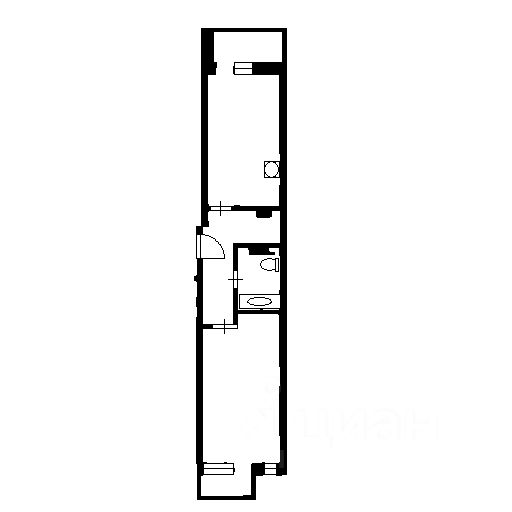 Планировка этой квартиры по данным Циан