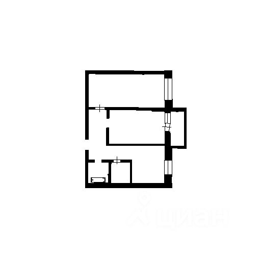 Планировка этой квартиры по данным Циан