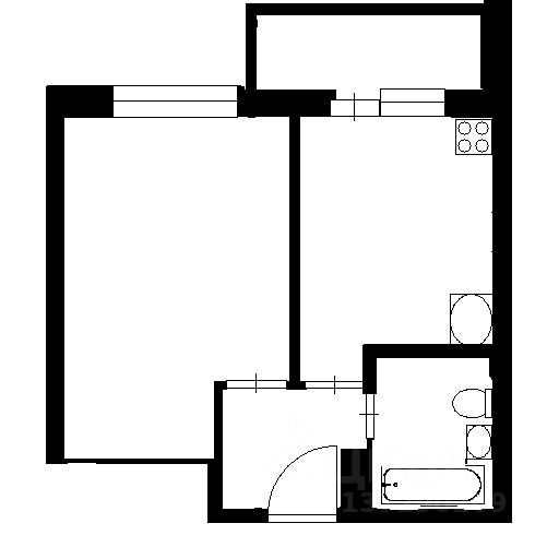 Планировка этой квартиры по данным Циан