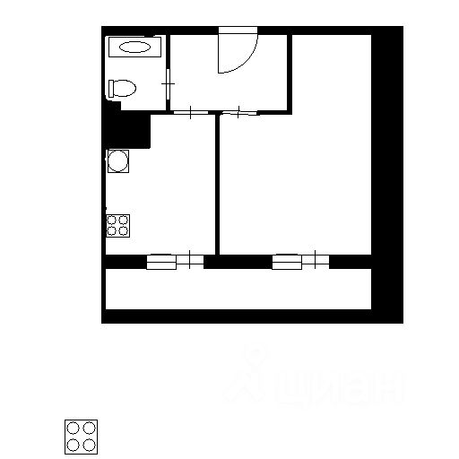 Планировка этой квартиры по данным Циан
