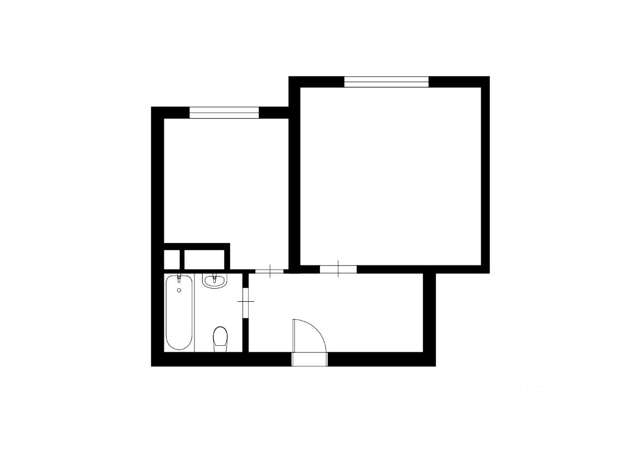 Планировка этой квартиры по данным Циан