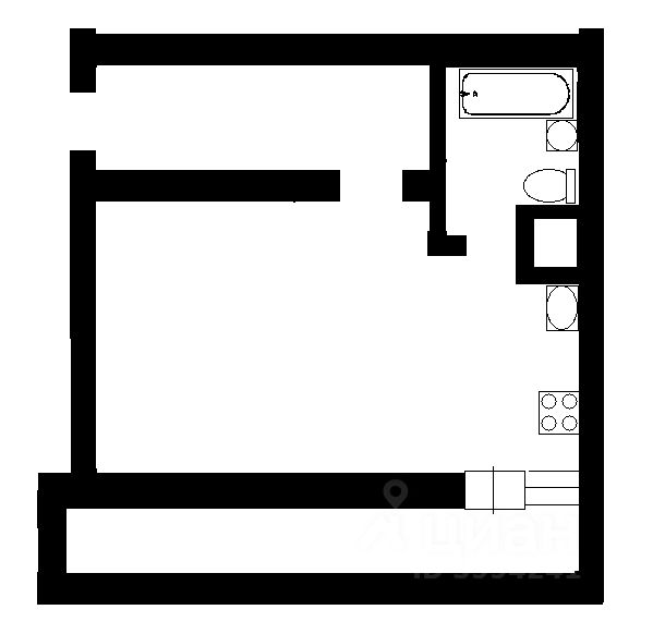 Планировка этой квартиры по данным Циан