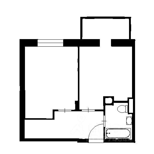 Планировка этой квартиры по данным Циан