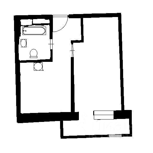 Планировка этой квартиры по данным Циан