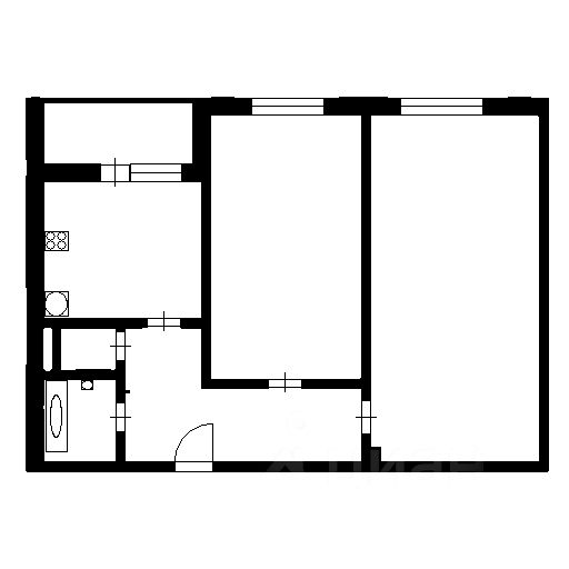 Планировка этой квартиры по данным Циан