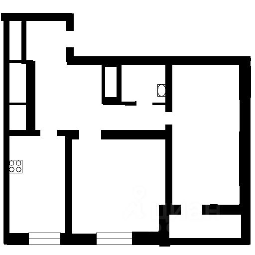 Планировка этой квартиры по данным Циан