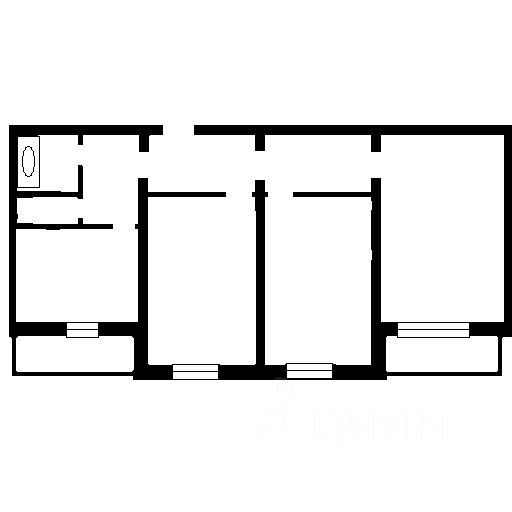 Планировка этой квартиры по данным Циан