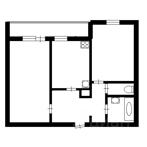 Планировка этой квартиры по данным Циан