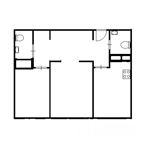 Планировка этой квартиры по данным Циан