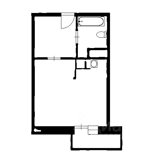 Планировка этой квартиры по данным Циан