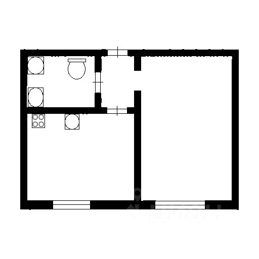 Планировка этой квартиры по данным Циан