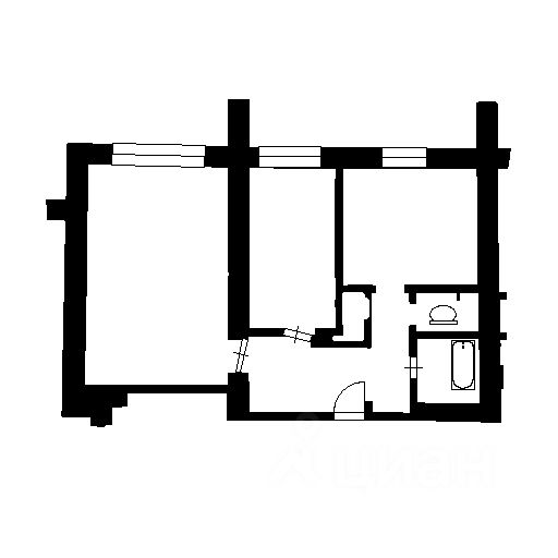 Планировка этой квартиры по данным Циан